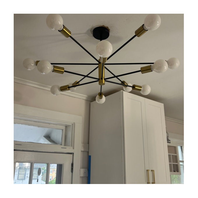 George Oliver Modern Sputnik Chandelier, George Oliver 12-light